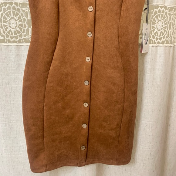 Faux Suede Mini Dress - Picture 2 of 2